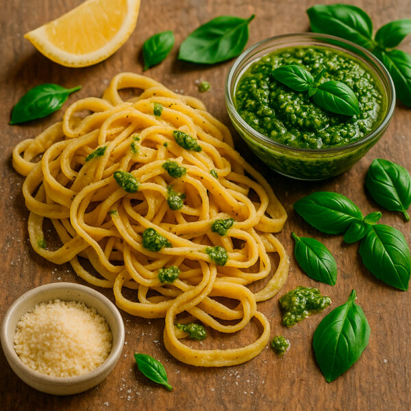 Homemade Pasta and Pesto